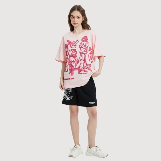 Finley - Oversized T-shirt med Vintage-Figurendruck