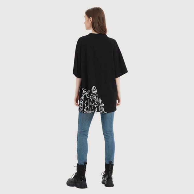 Finley - Oversized T-shirt med Vintage-Figurendruck