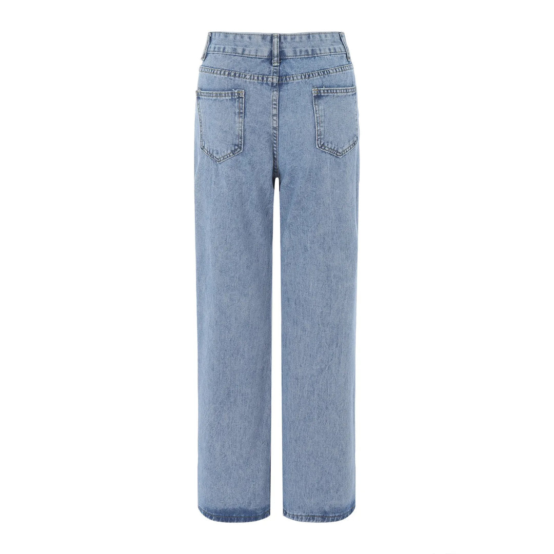 Adriana - Vintage jeans med hög midja med vida ben