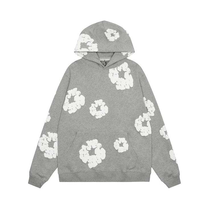 Bianca - Mysig hoodie med blommönster och rymlig ficka