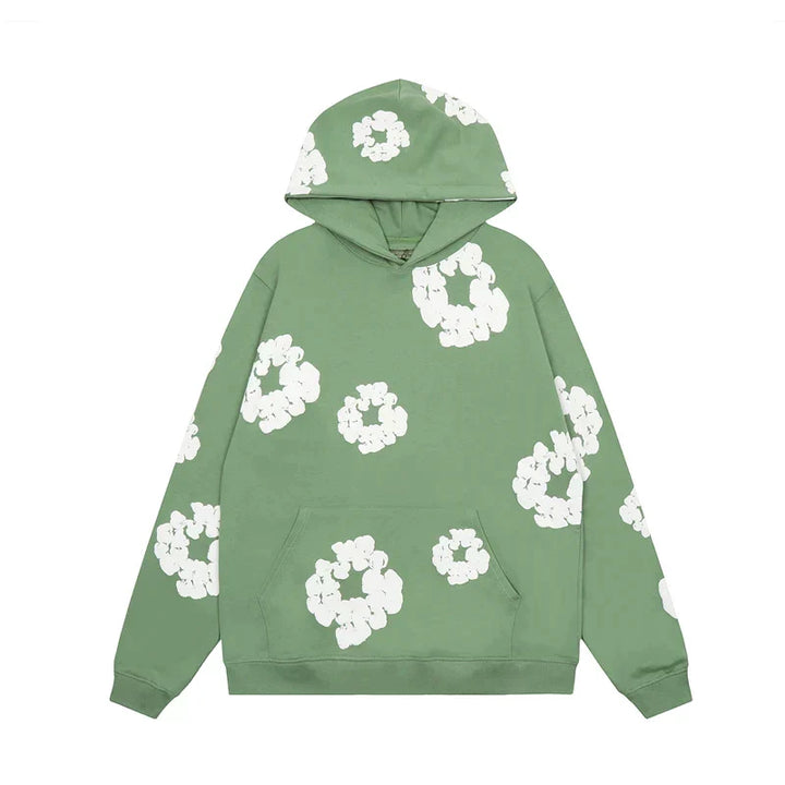 Bianca - Mysig hoodie med blommönster och rymlig ficka