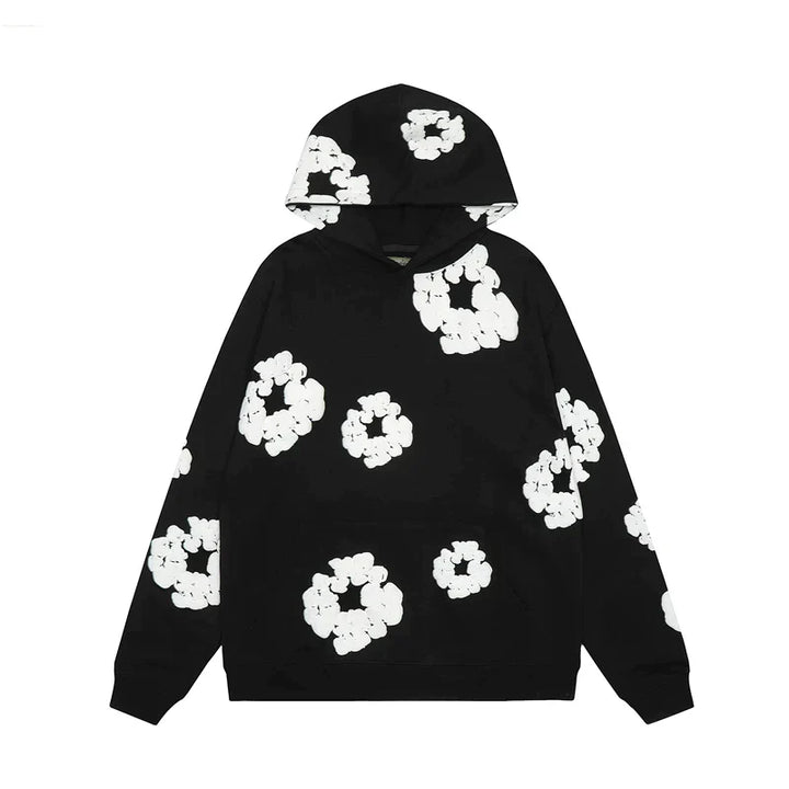 Bianca - Mysig hoodie med blommönster och rymlig ficka