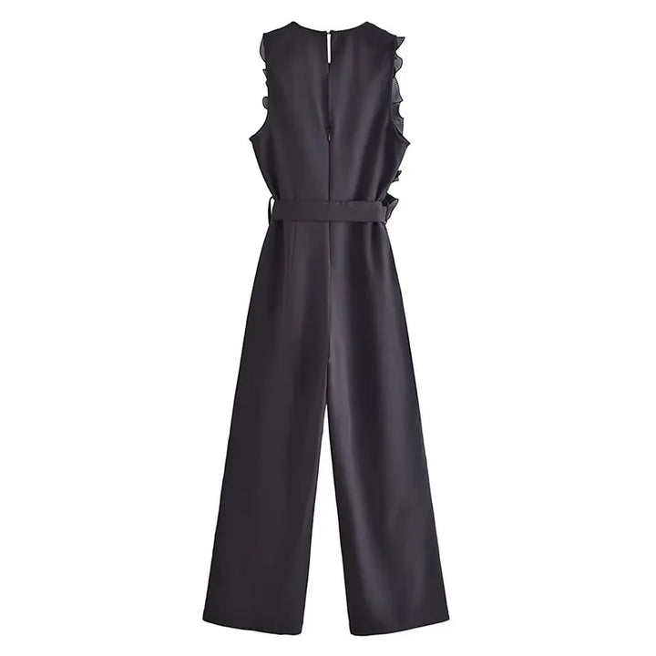 Elena - Chic jumpsuit med volanger och vida ben